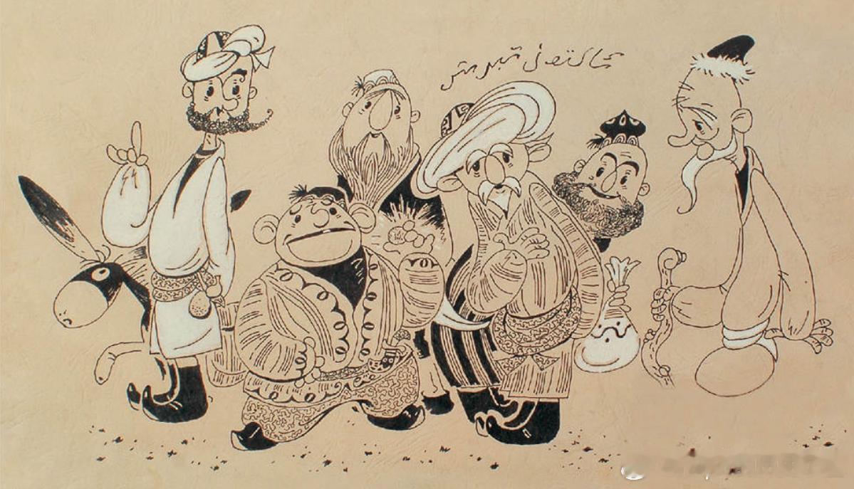 1979年动画片《阿凡提-种金子》造型设计稿历史影像 ​​​