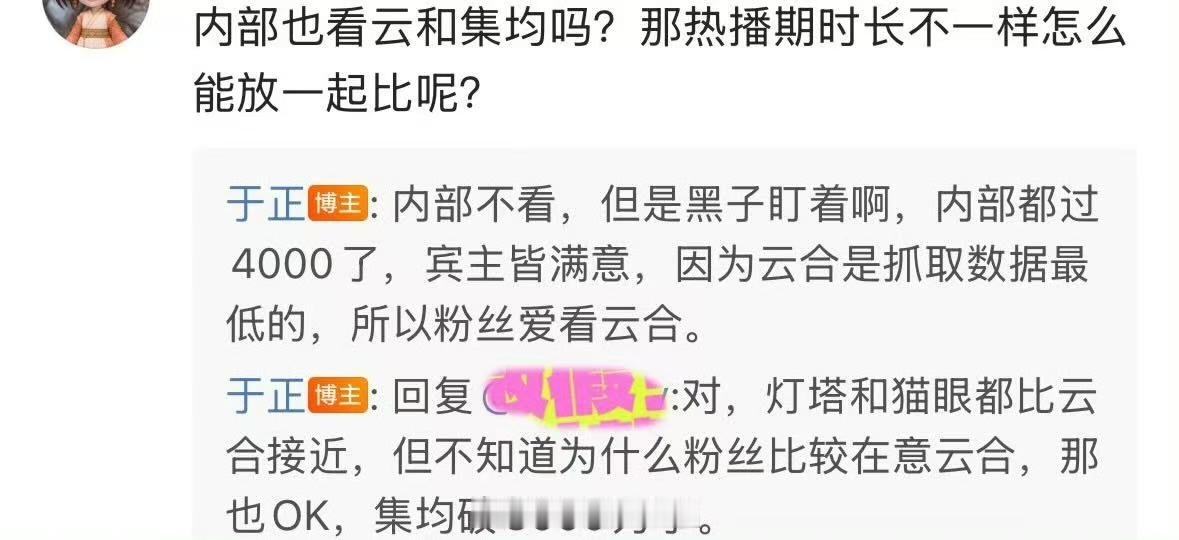于正称临江仙内部集均都过4000万了于正称内部不看云合于正称内部不看云合，如何？