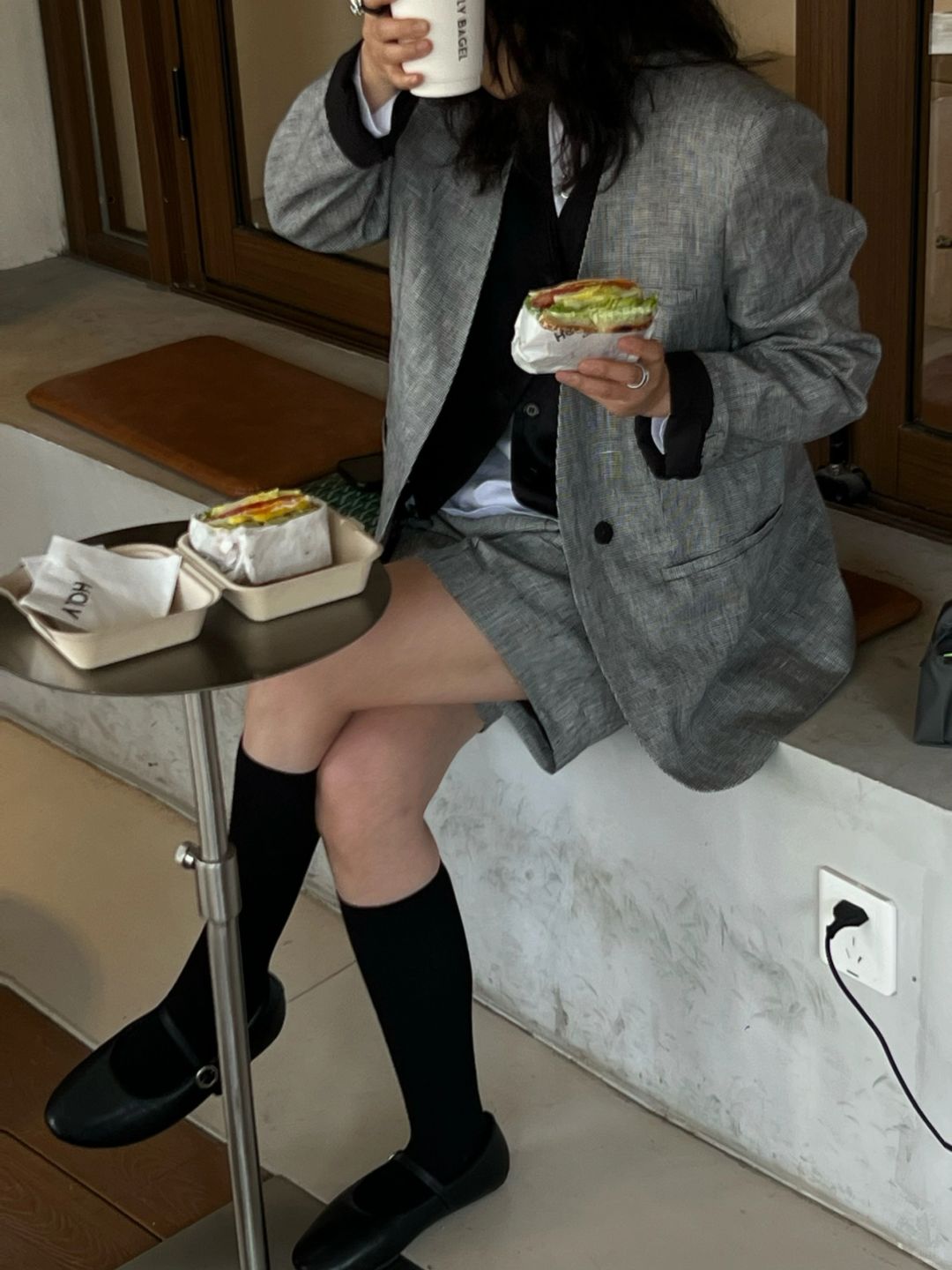 简单就很舒服｜千鸟格套装松弛感拉满