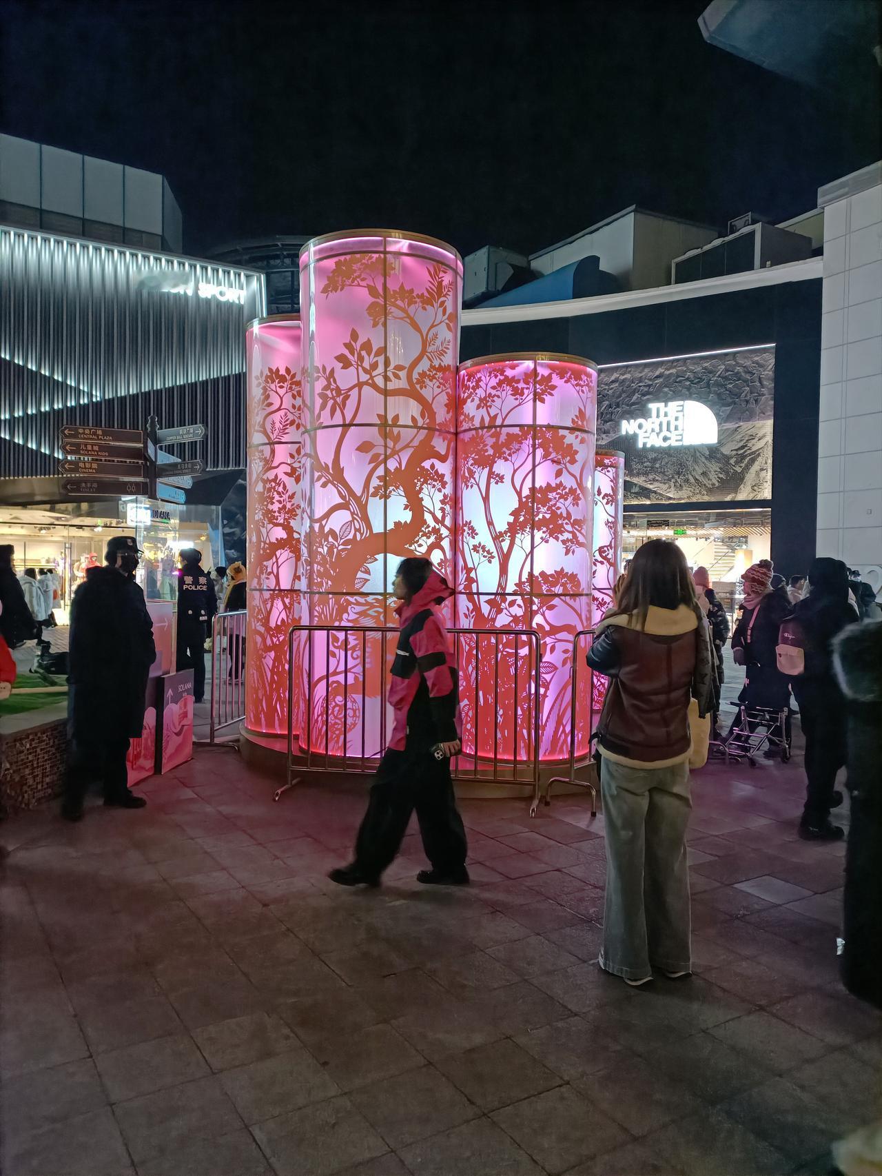 跨年夜全球联欢会蓝色港湾分会场，也够热闹的，人也多，也不嫌天气寒冷了