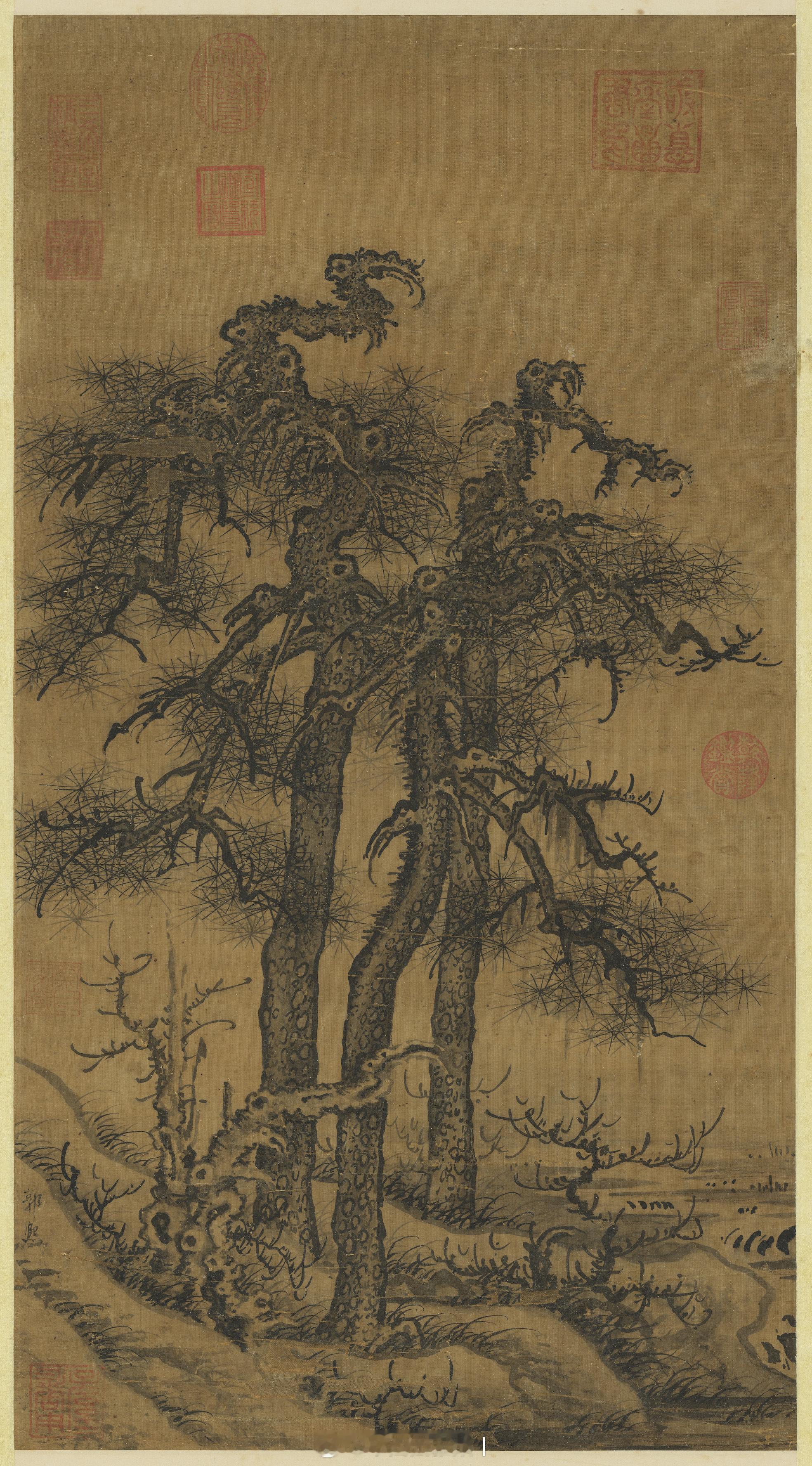 宋 郭熙画挂轴　轴尺寸：59x32.3 公分来源：台北故宫博物院 