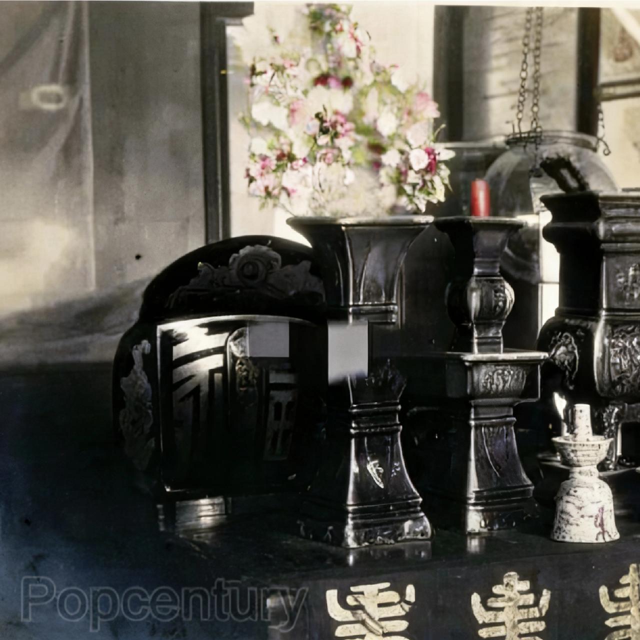 1931年，被处决的中将师长张辉瓒葬礼上，一张罕见的镜头，从照片中我们可以看到，