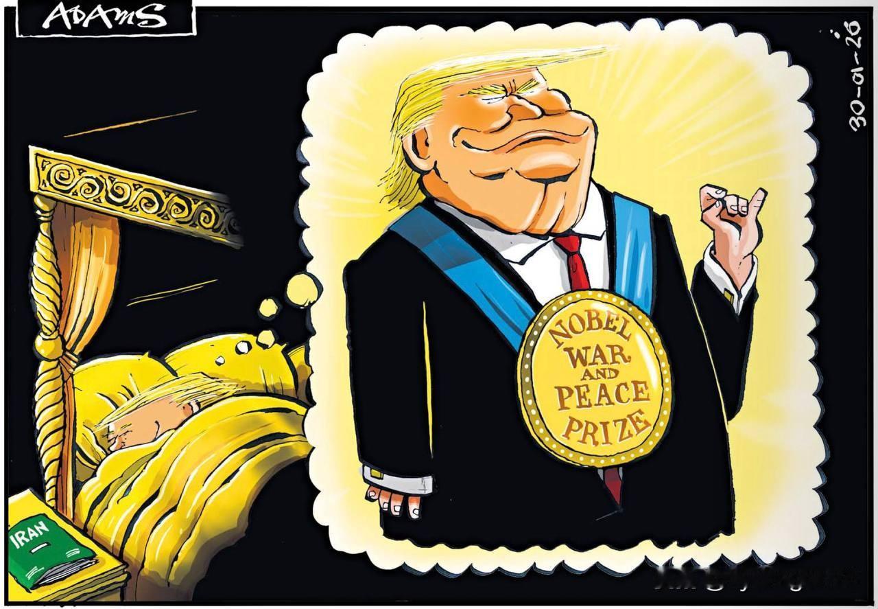 《每日电讯报》认为，如今特朗普正梦想着获得诺贝尔和平奖。

天哪，难道在西蒙·佩