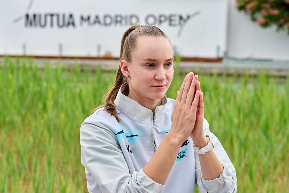 马德里1000赛 莱巴金娜ElenaRybakina 今天没有安排训练任务，而是