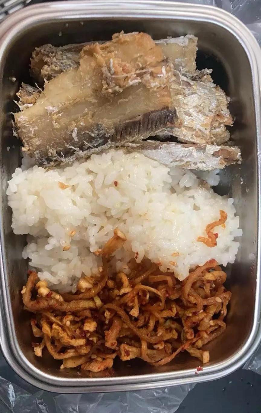 朋友自己带的午饭，大家看看做的怎么样？