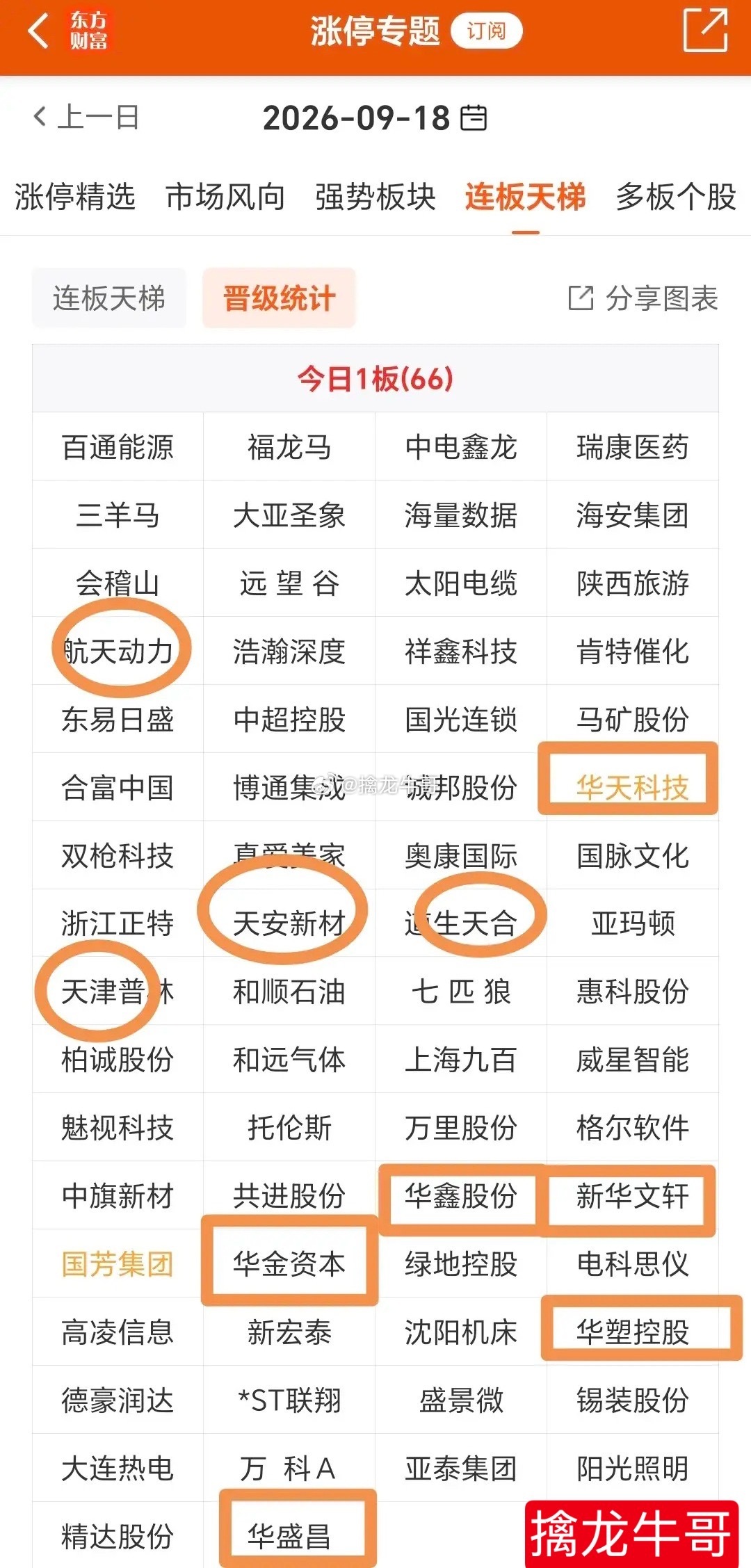 “华”字辈频出，连板梯队完整，涨势如虹猛然发现这市场“华”字辈股票到处是！已经形