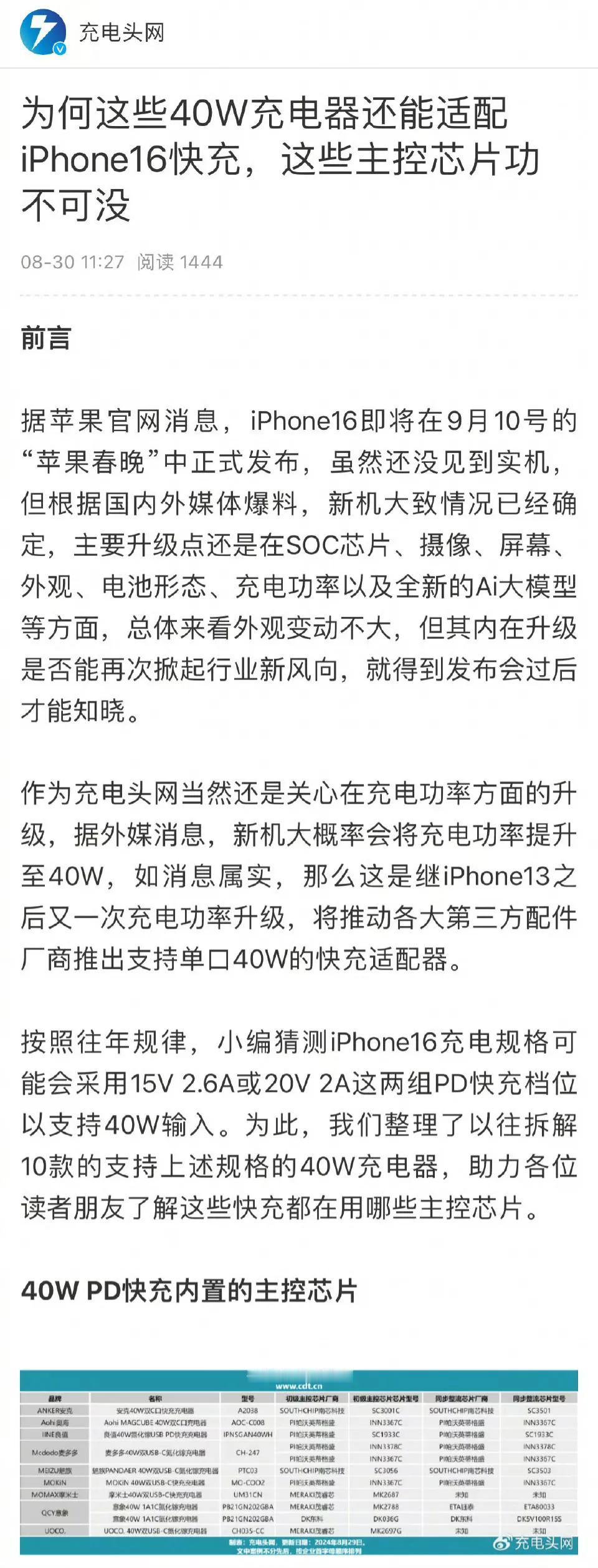 iphone16的40w快充，能满足你们日益增长得充电需求嘛 ​​​