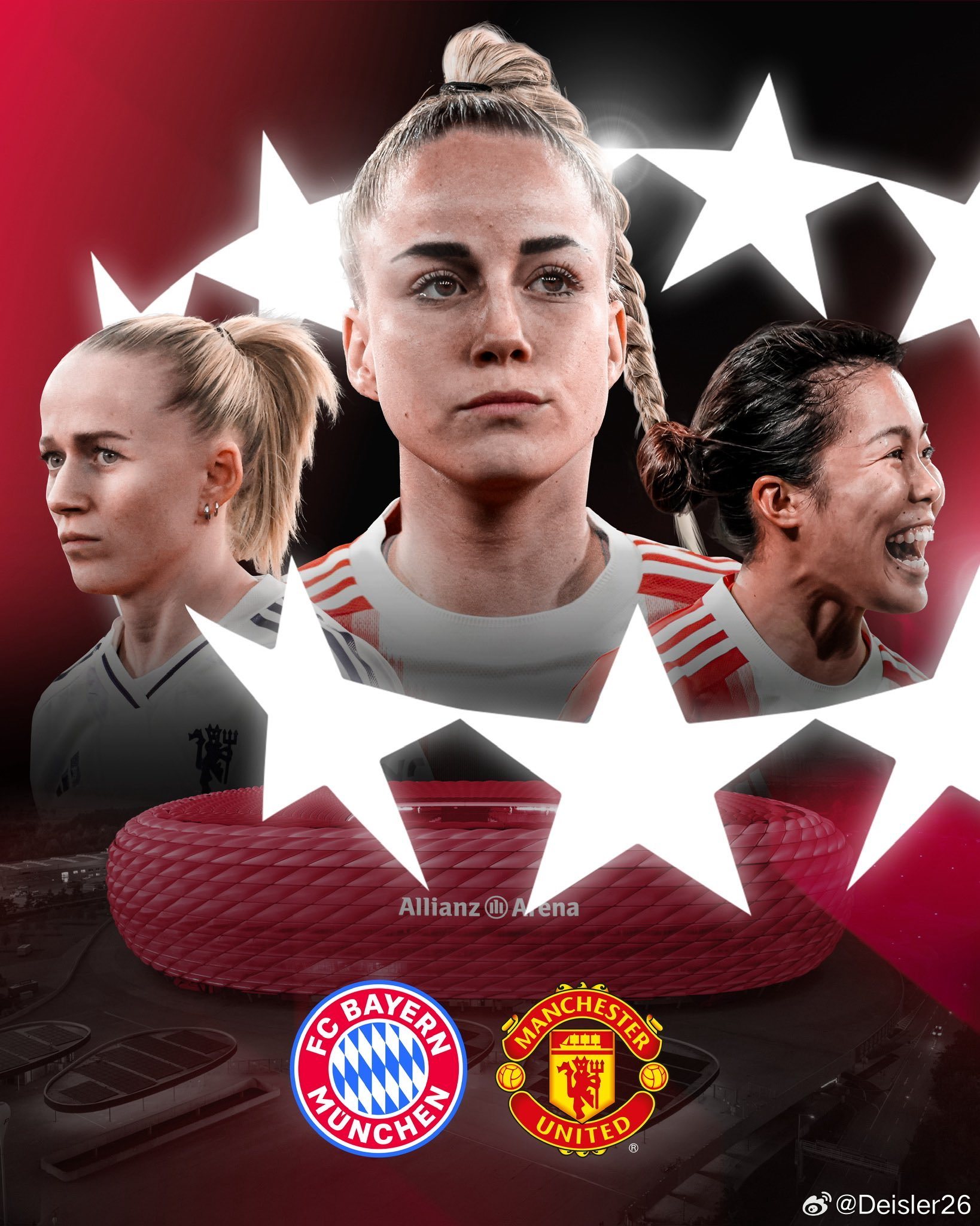 🚨🚨🚨北京時間今日凌晨00:45分，女足歐冠1/4決賽第二回合，🇩🇪拜