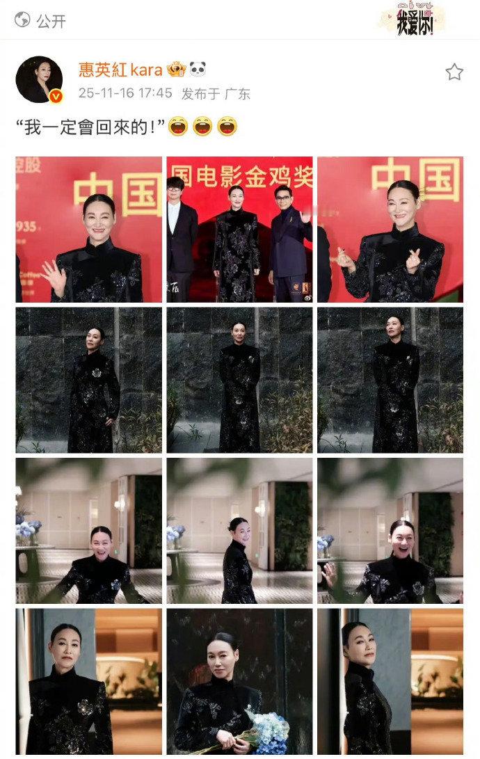 惠英红：我一定会回来的红姐这个心态我真的瑞思拜不拿金鸡誓不罢休 