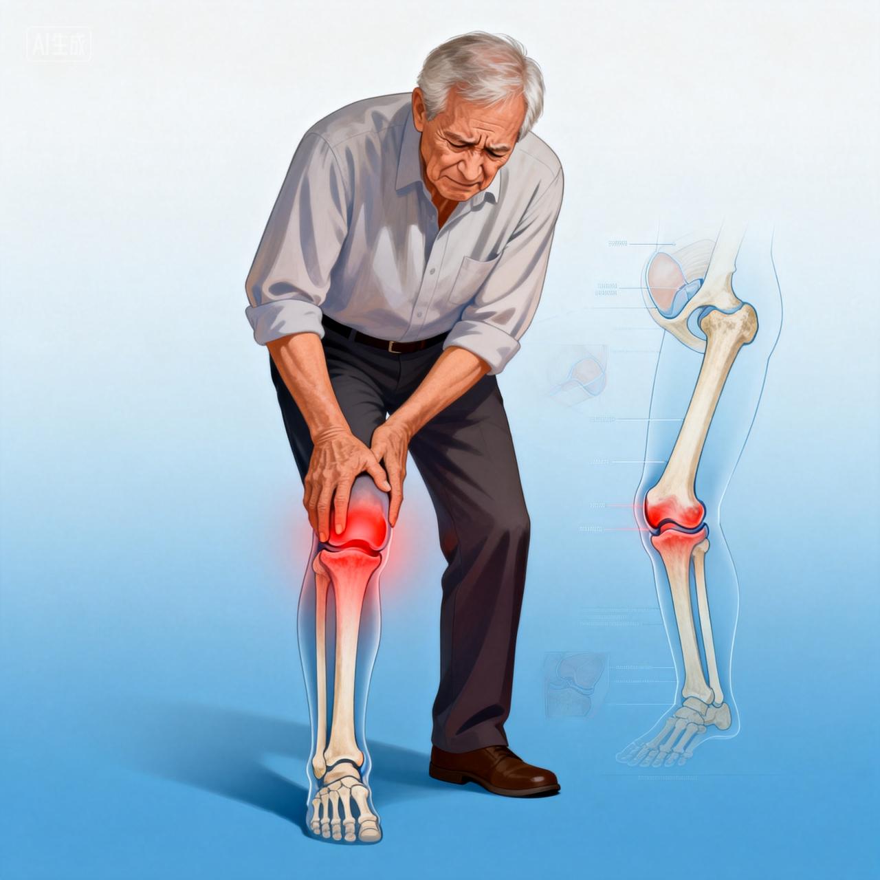 频繁做膝关节过度屈曲扭转、单腿负重急停、深蹲超90°且负重过大等姿势，易损伤膝关