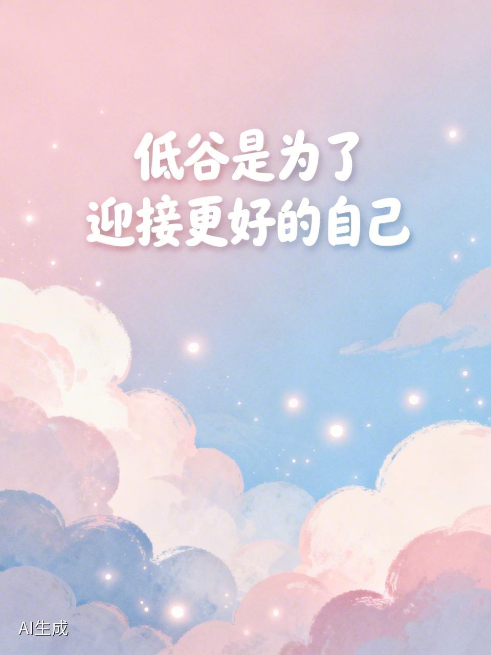 人在低谷，安慰自己的话很重要。我常用“一切都会过去的”鼓励自己。人生难免风雨，就