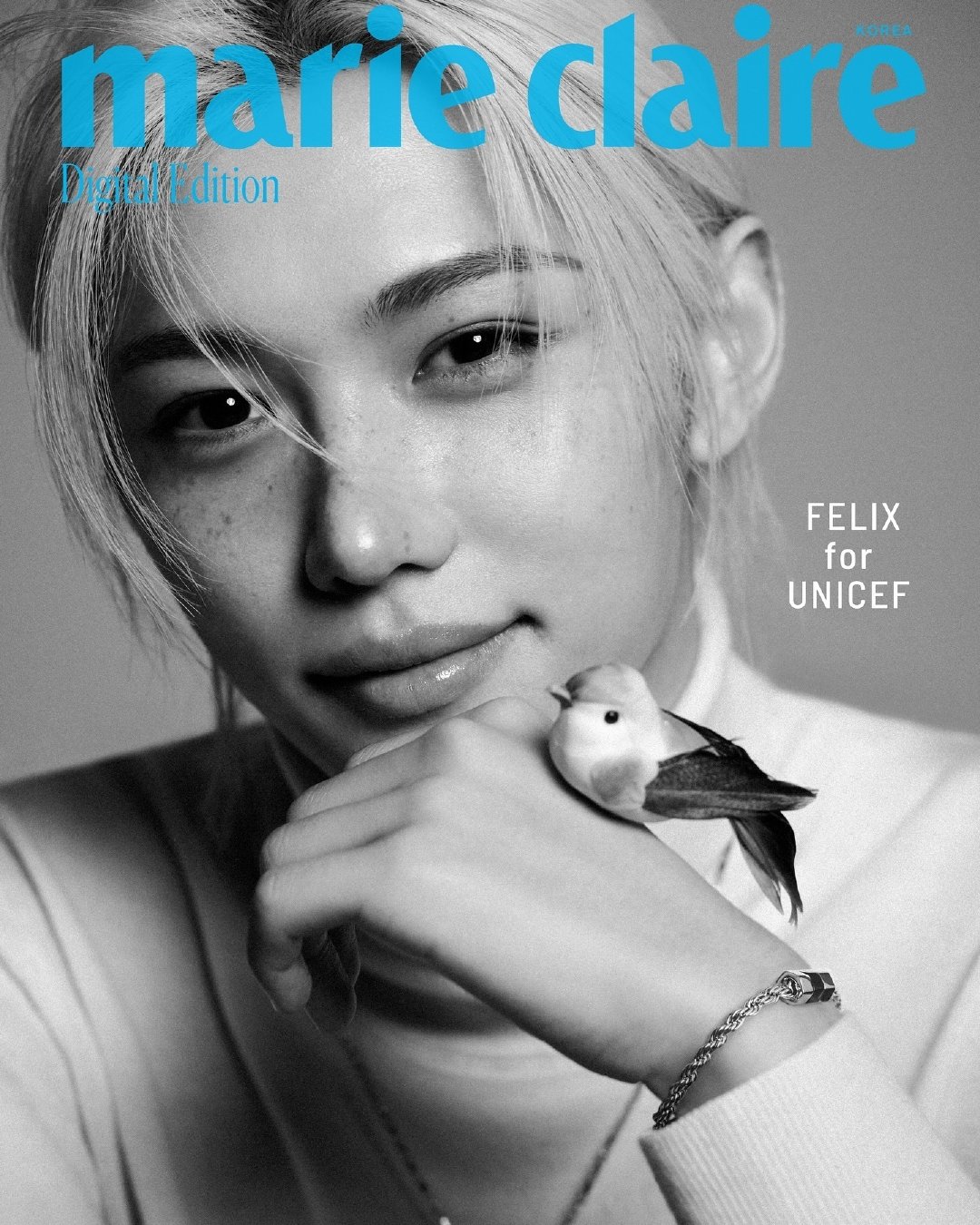 李龙馥FELIX 登上韩国《Marie Claire》杂志开年刊封面 