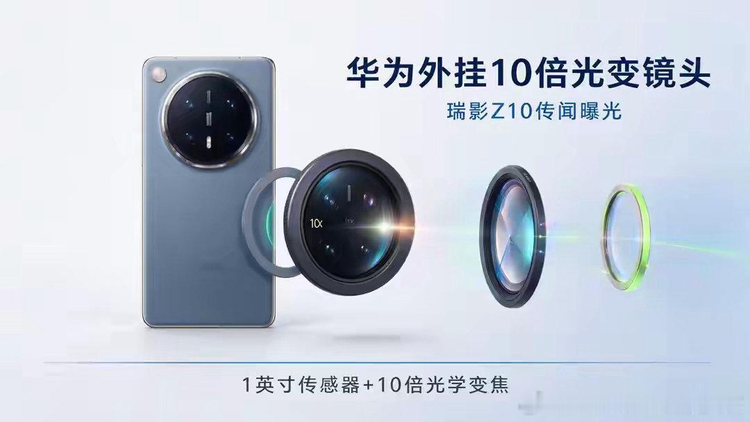 华为Mate90+瑞影Z10曝光：1英寸大底+10倍光变外挂镜头 ​​​