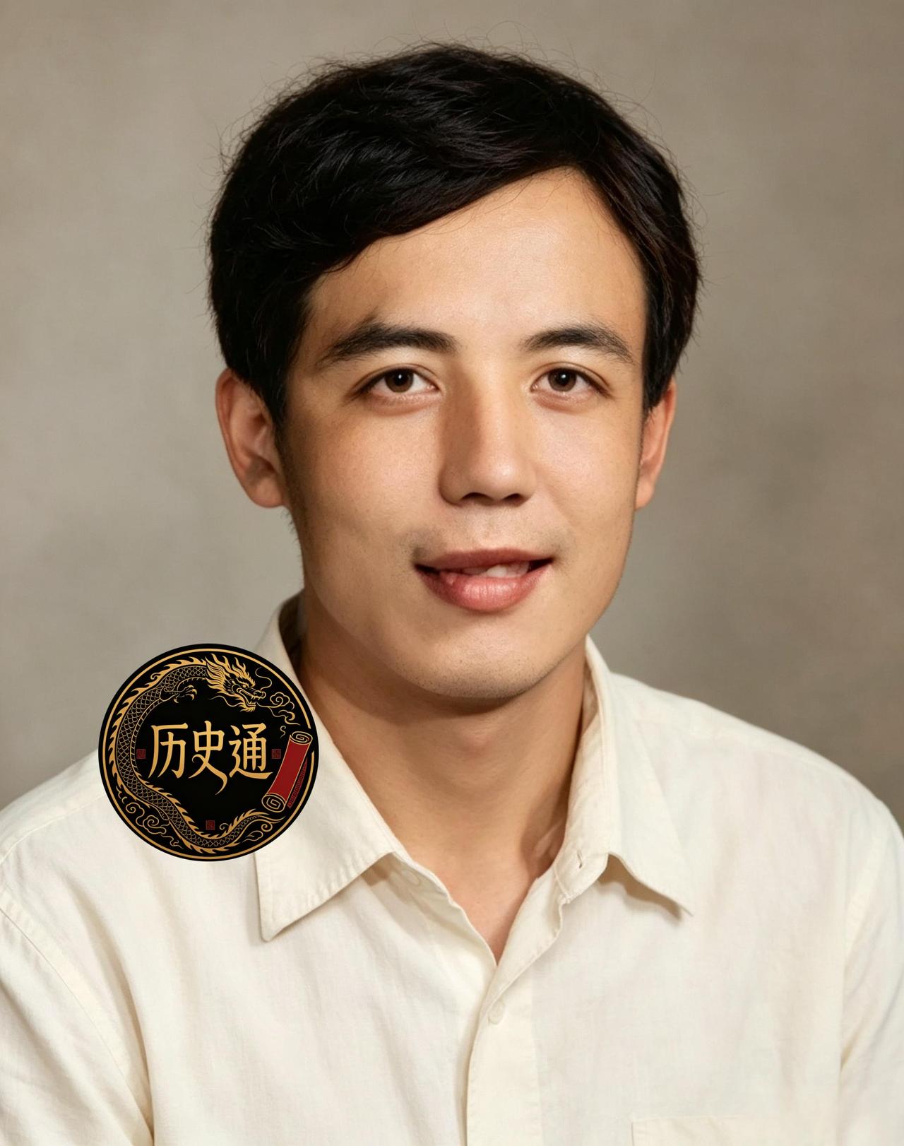这名男子穿着件白色衬衫，面容端正，甚至带着点书卷气。若没人说，谁也不会把这张脸和