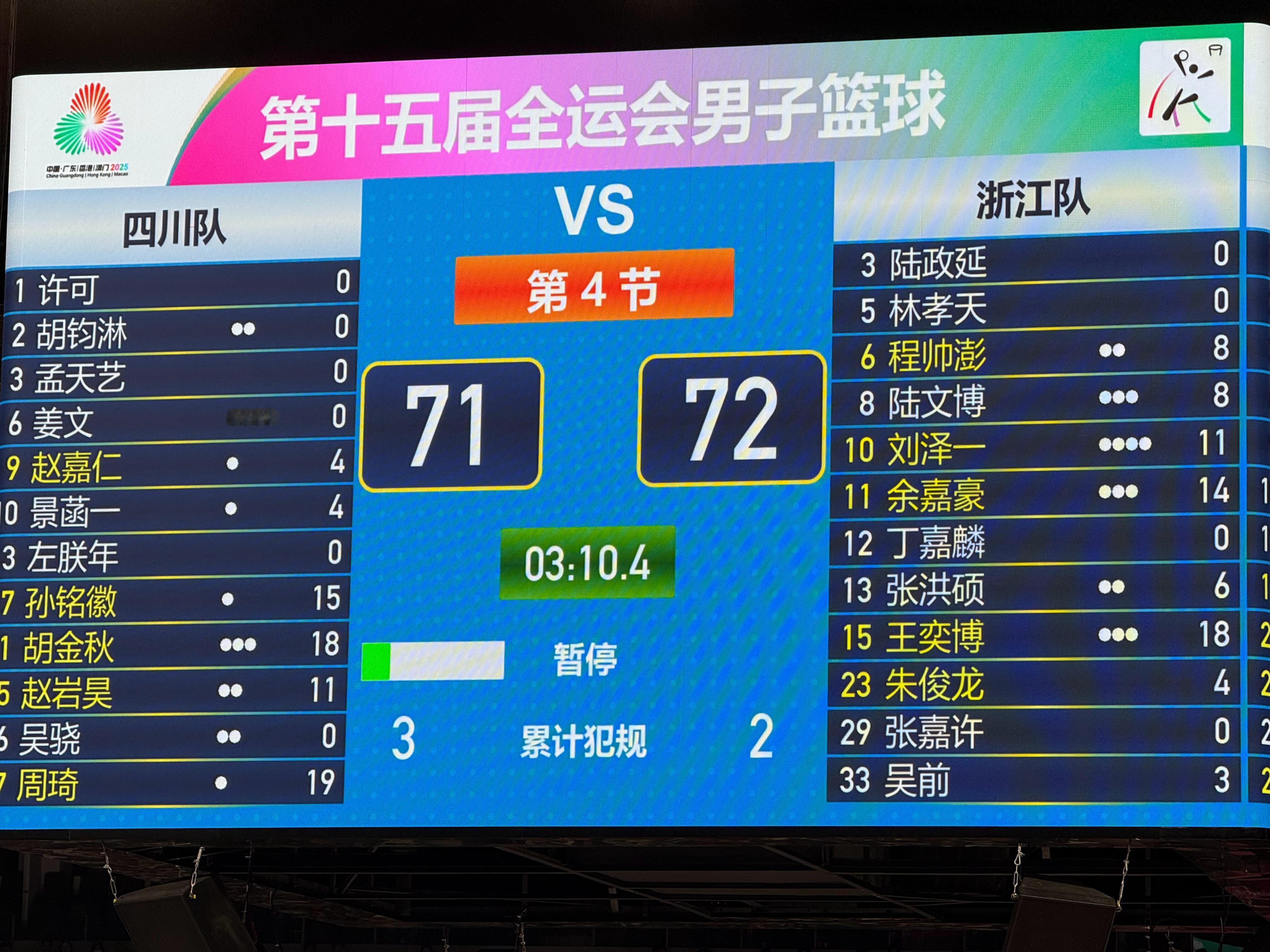 这比赛真够紧张的…