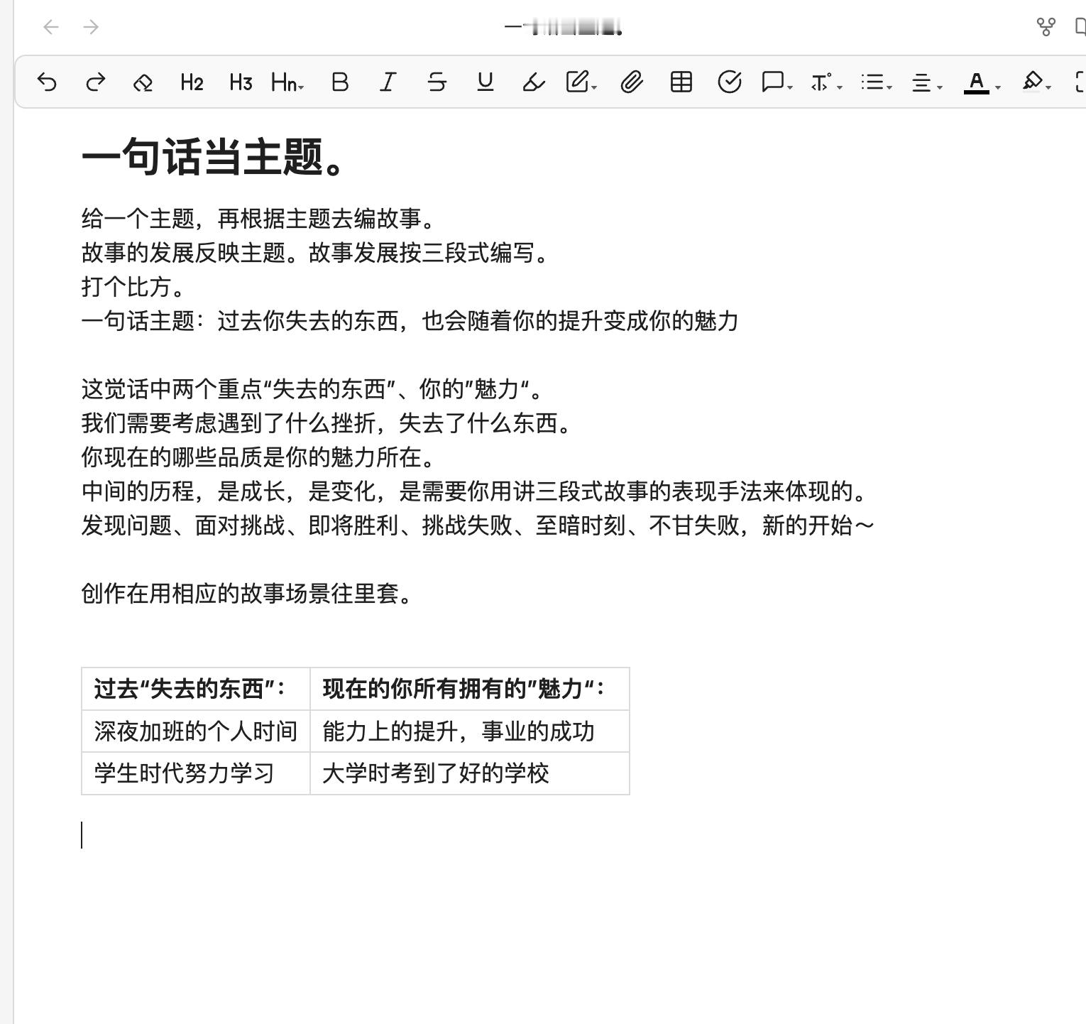 当我发现创作也有一样的套路的时候，思路就非常清晰。分享给大家！给一个主题，再根据