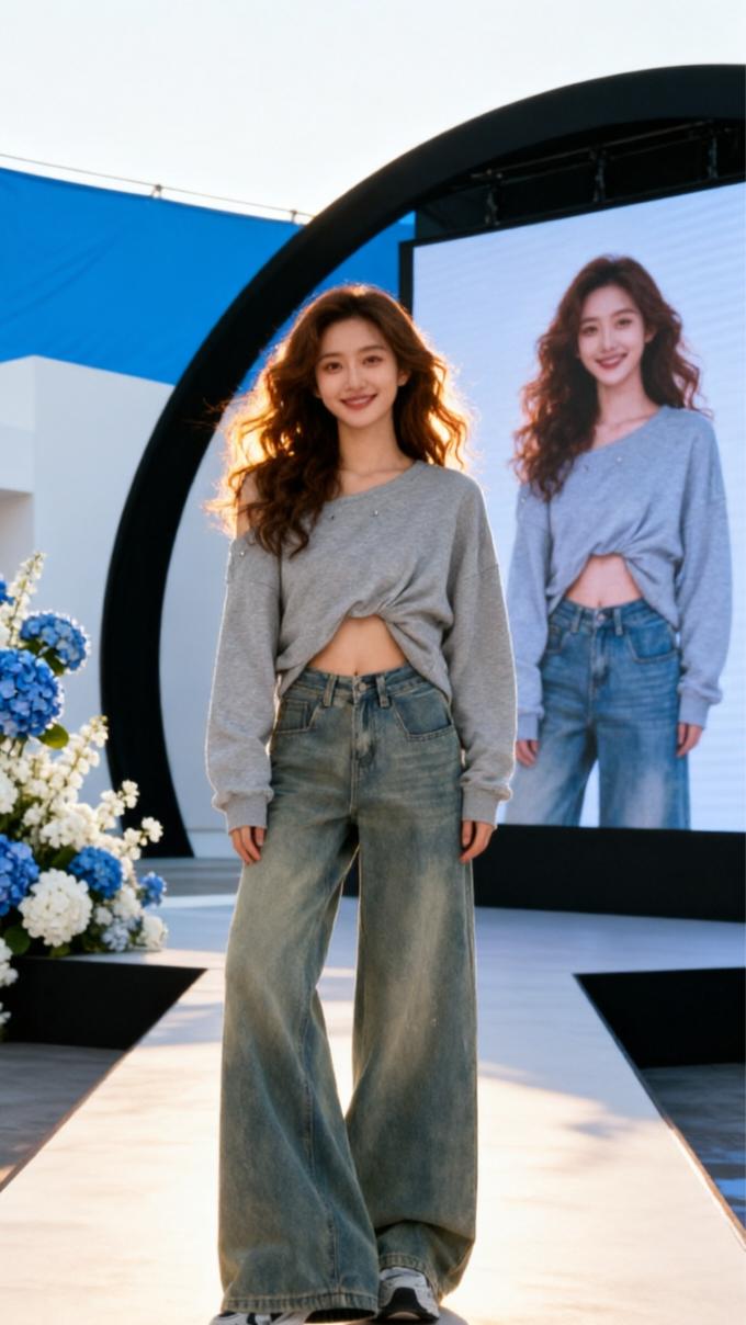 穿搭灵感制造机 ootd高阶穿搭 审美提升穿搭 牛仔宽腿裤 2026春夏穿搭