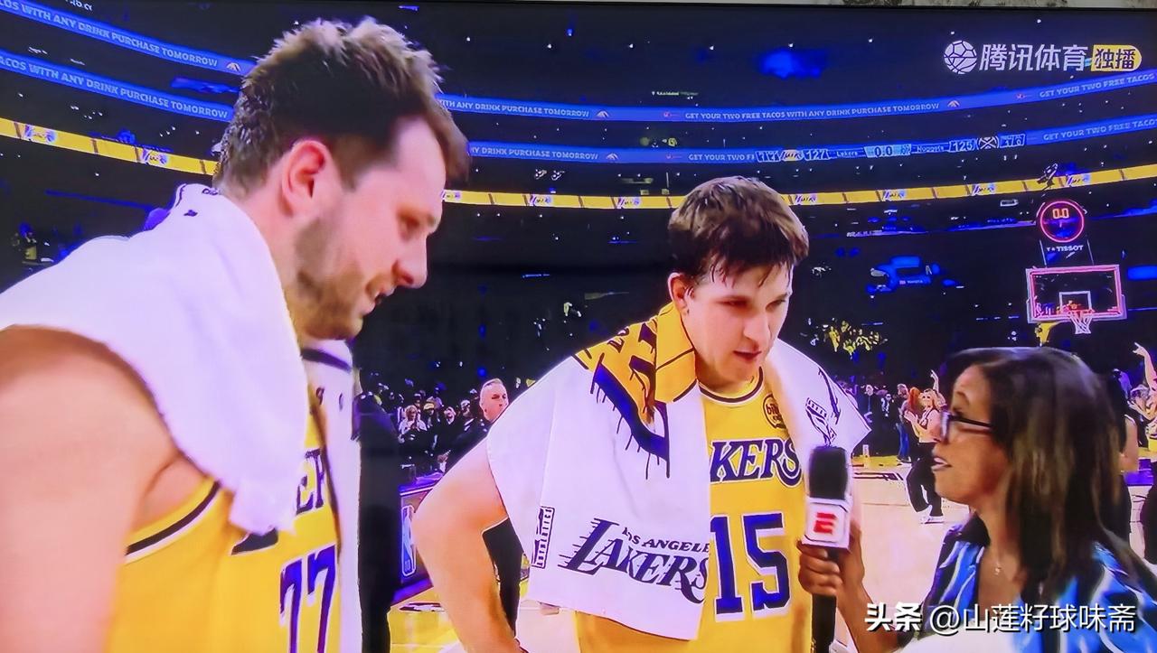 小里无中生有绝平，东契奇潇洒绝杀，湖人终于复仇掘金。

常规时间最后湖人落后3分