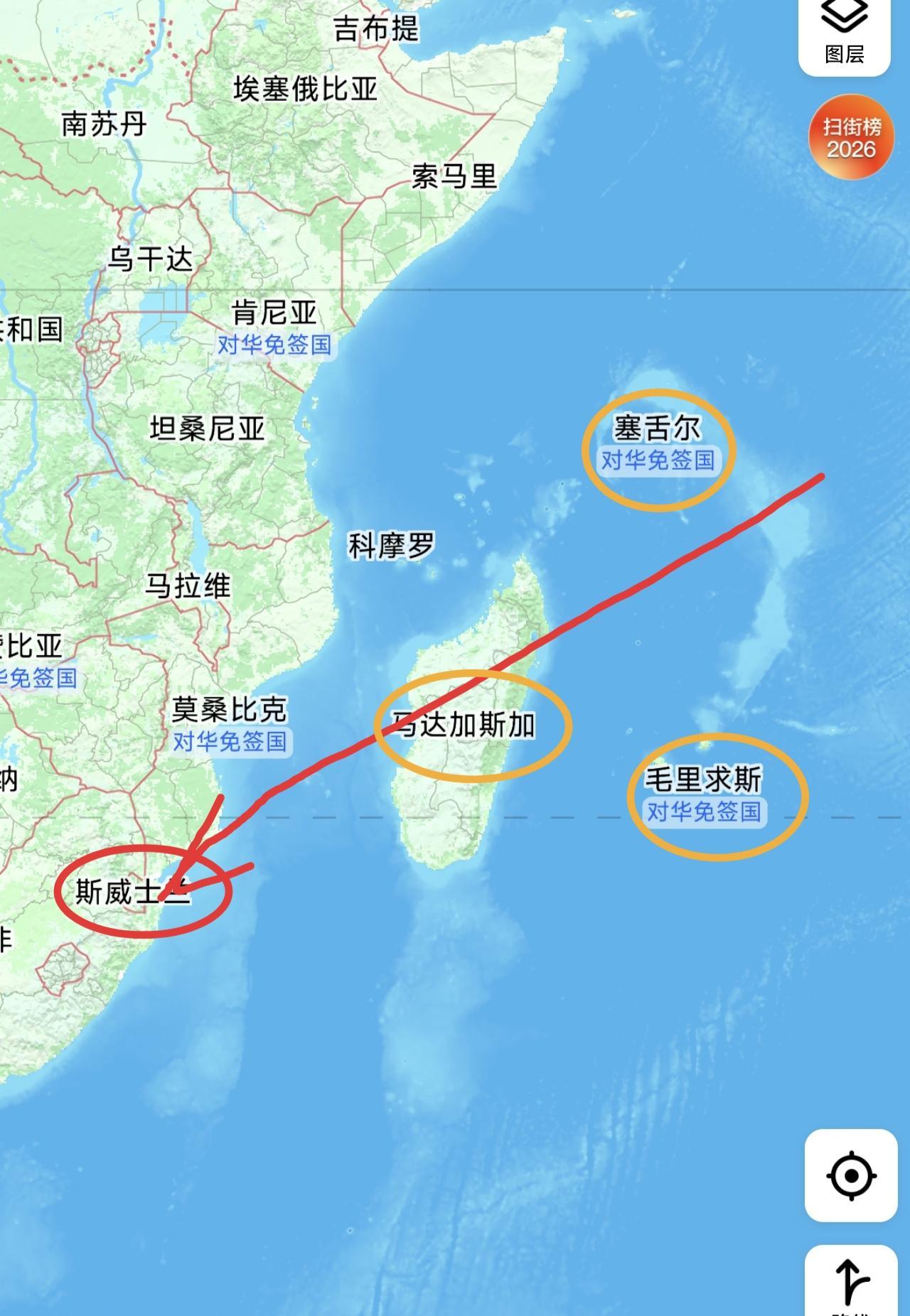 台北到斯威士兰，地图上拉条直线，一万三千多公里。赖清德这帮人原本也不傻，知道专机