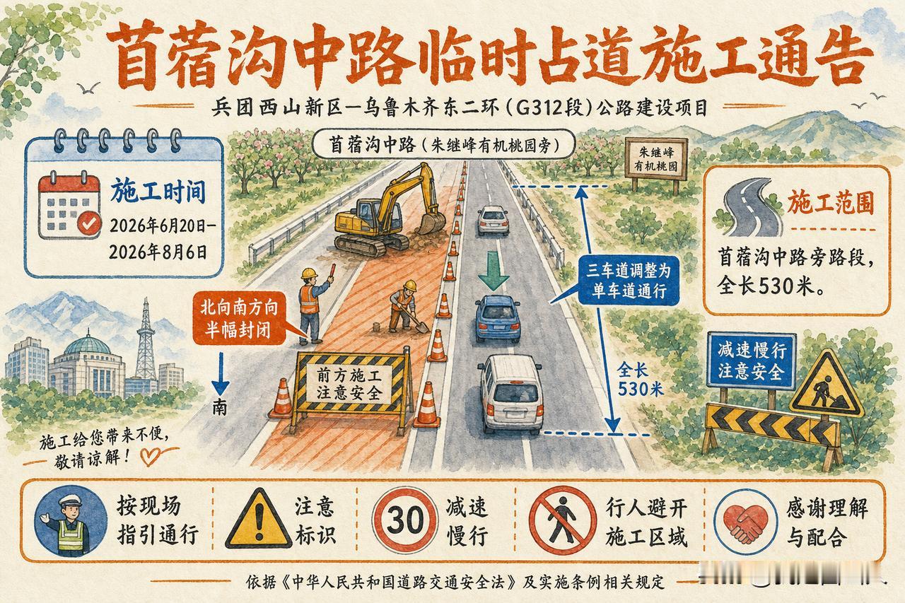 西山司机注意！首沟中路今起半幅封闭，530米路段三车道变单车道

    西山片
