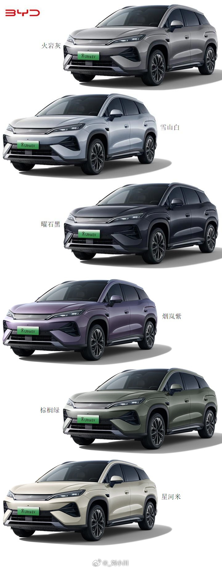 比亚迪宋Ultra EV 【新车选色】比亚迪宋Ultra EV，大家说选哪个颜色