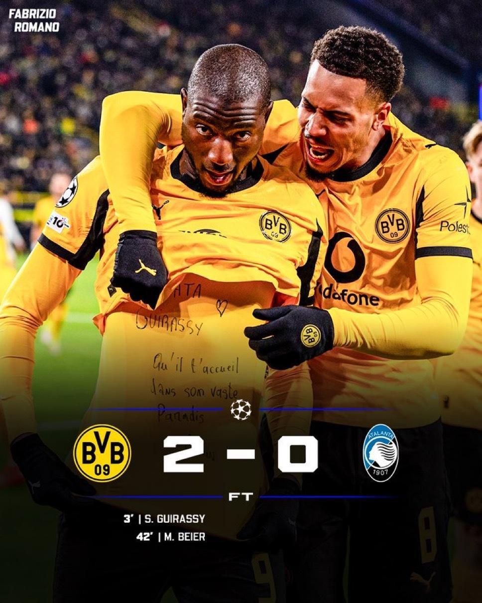 另一方面 亚特兰大0:2不敌多特蒙德多特蒙德2比0亚特兰大热点现场 今天凌晨 意