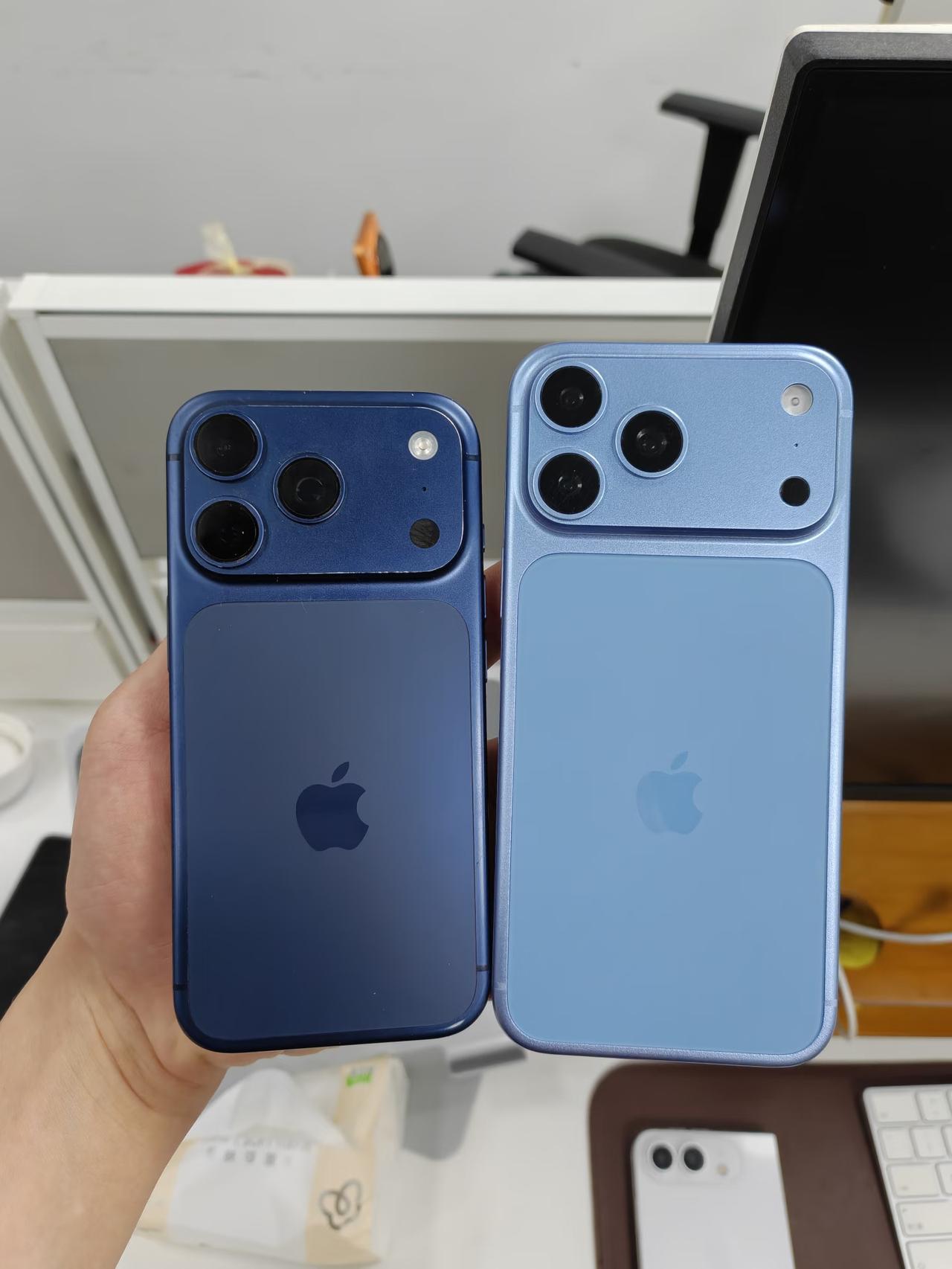 不输13Pro远峰蓝！18Pro蓝色太好看了
拿到了iPhone18 ProMa