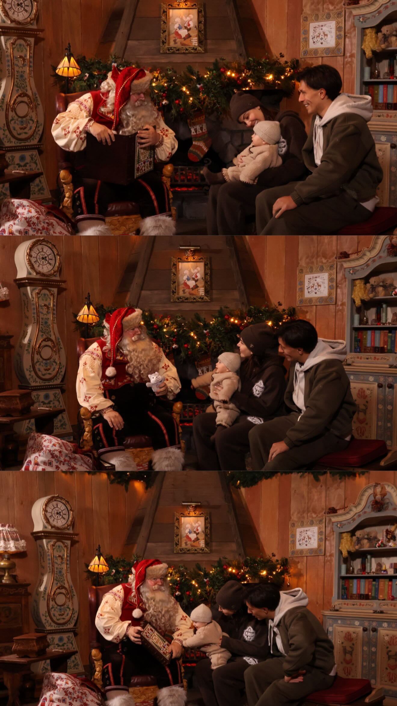 🔍我使劲扒屏放大照片，就想看看利马的女儿多可爱😂谁有见过正脸照发过来😍