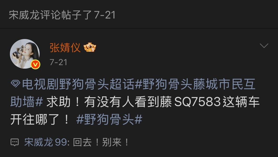 留存宋威龙2026微博Part 11（截至7/30）宋威龙陈异 swl宋威龙野狗