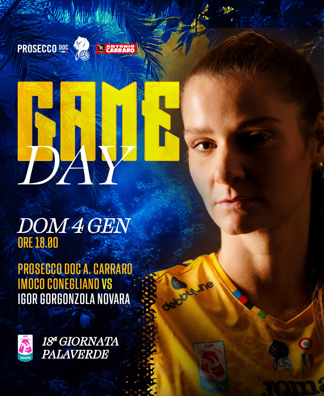 比赛日，科内利亚诺对阵诺瓦拉，也是凌晨，大家量力而为！朱婷