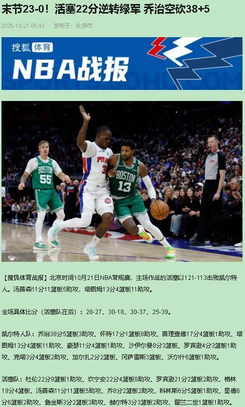 塔图姆敢不敢再铁一场？

先站队：这场塔图姆就是铁，铁得离谱，但不是怂。23中6