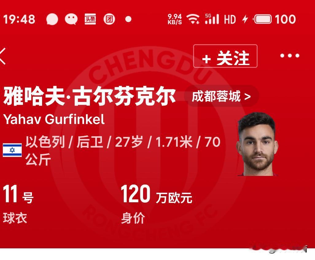 据相关报道！成都蓉城的芬兰后卫古尔芬克尔已经确定将离开成都蓉城了！
    古尔