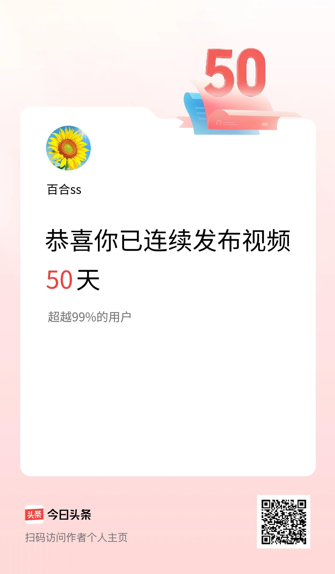 我在头条连续视频投稿50天