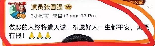 大家发现没？最近老戏骨张国强公开发声，直言“作恶的终将天谴”，瞬间引爆网络！可奇