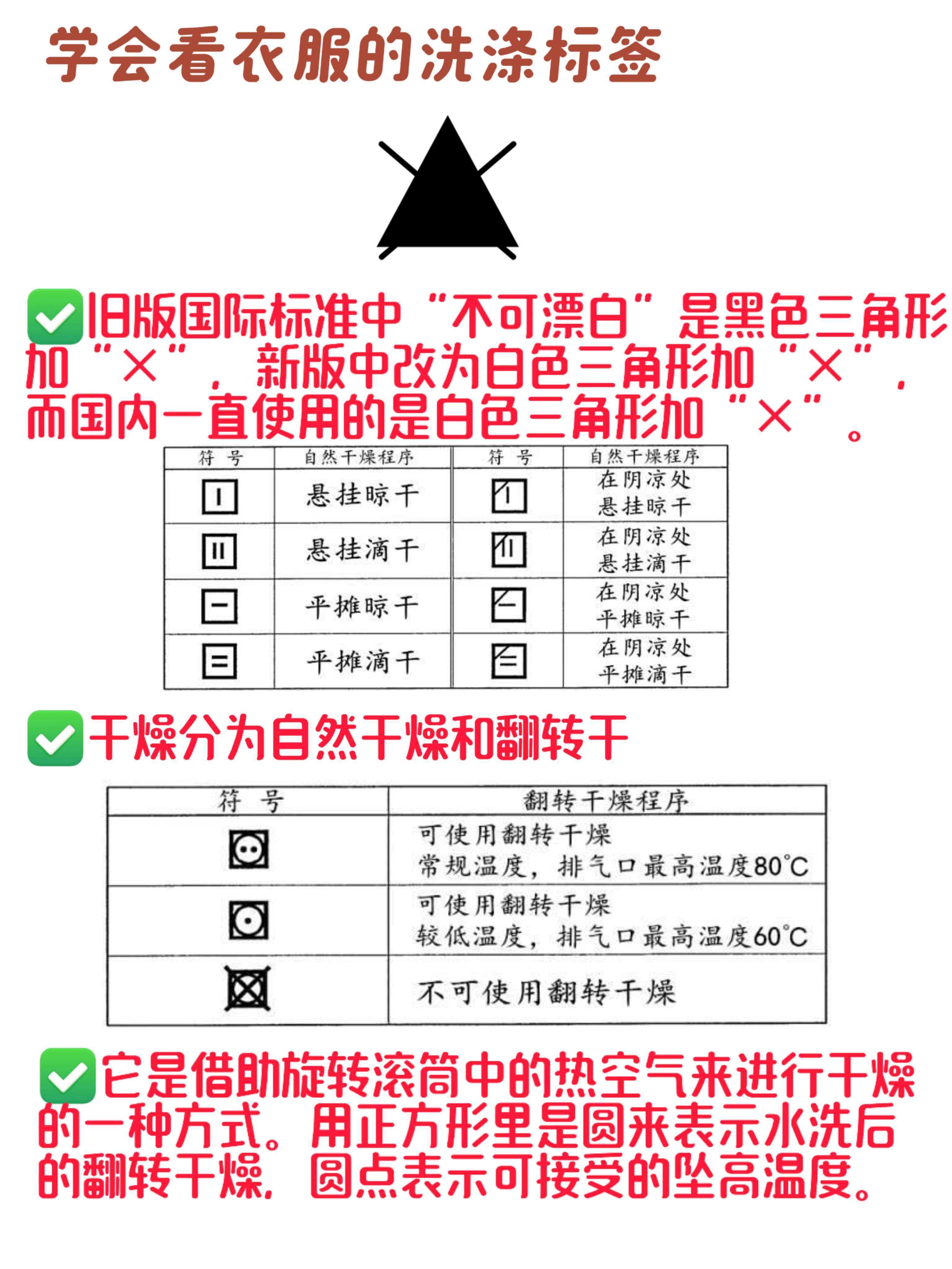 学会看衣服的洗涤标签，洗坏衣服不存在 