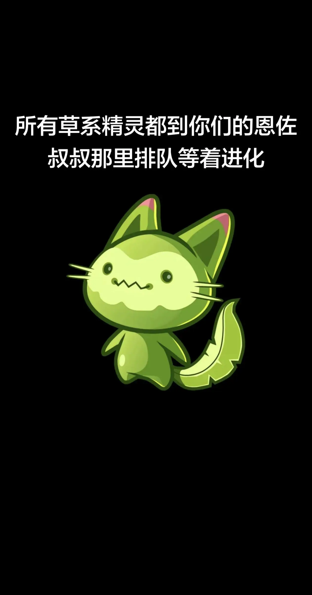 所有草系精灵都到你们的恩佐叔叔那里排队等着进化