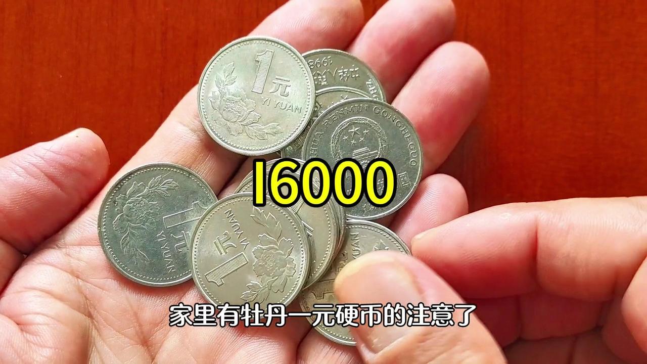 家里有牡丹一元硬币的朋友注意了！这枚硬币有些年份价值已接近2万，尤其1991、1