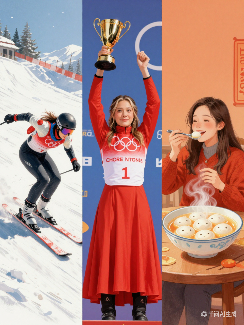 体育AI闹元宵  团圆时刻，热血同频！体育AI闹元宵，与谷爱凌共学体育精神。无畏