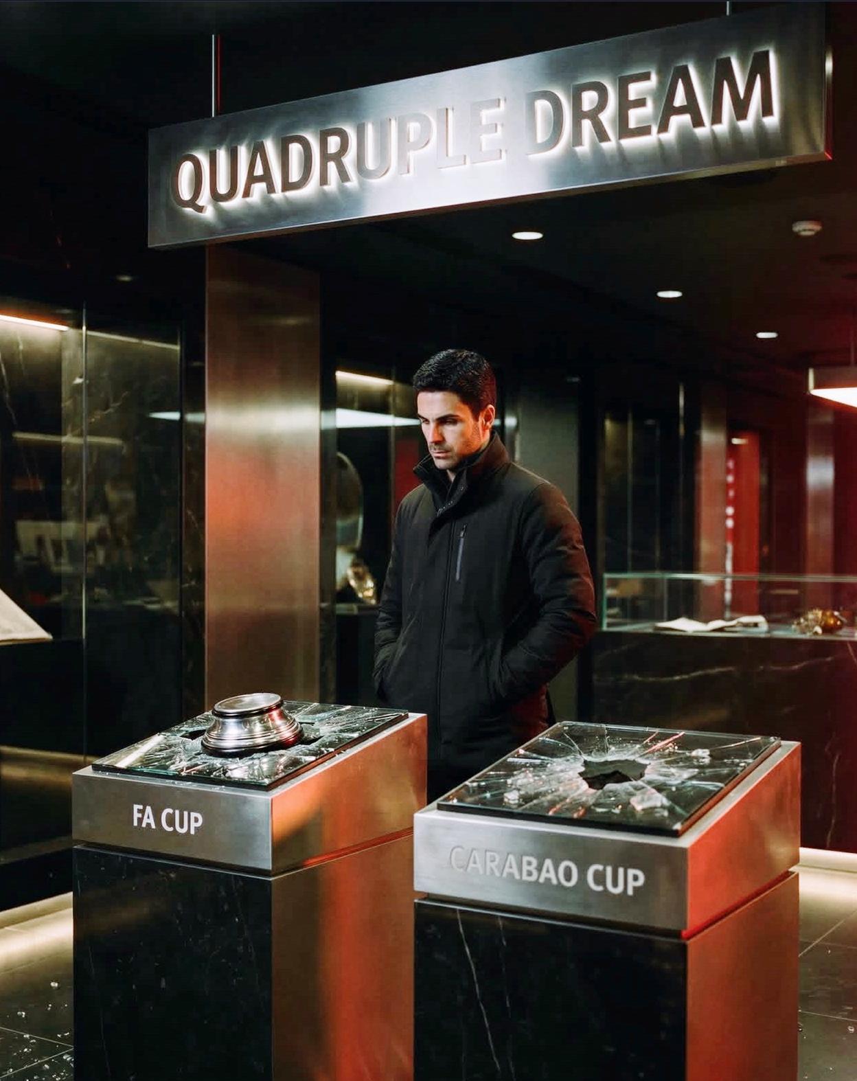 阿森纳又输了，足总杯被英冠球队南安普顿，不到半个月时间，接连在两个杯赛中失利。阿