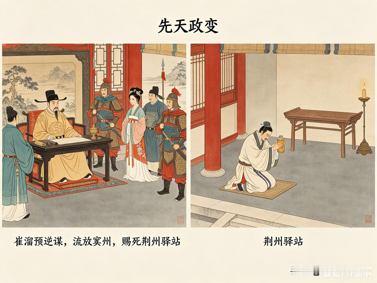 崔湜与太平公主是政治上的同谋，同时也是私生活上的情人。

这段始于唐隆政变后（7