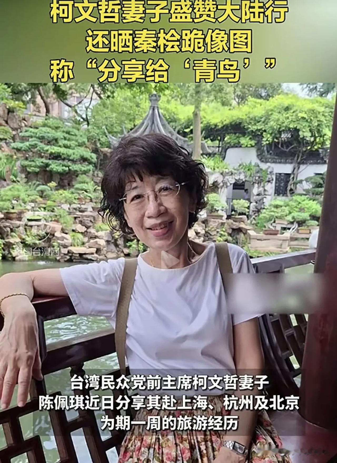柯文哲妻子陈佩琪一句话，直接在岛内炸了锅。

“青鸟们不用羡慕我爽游一周，我在旅