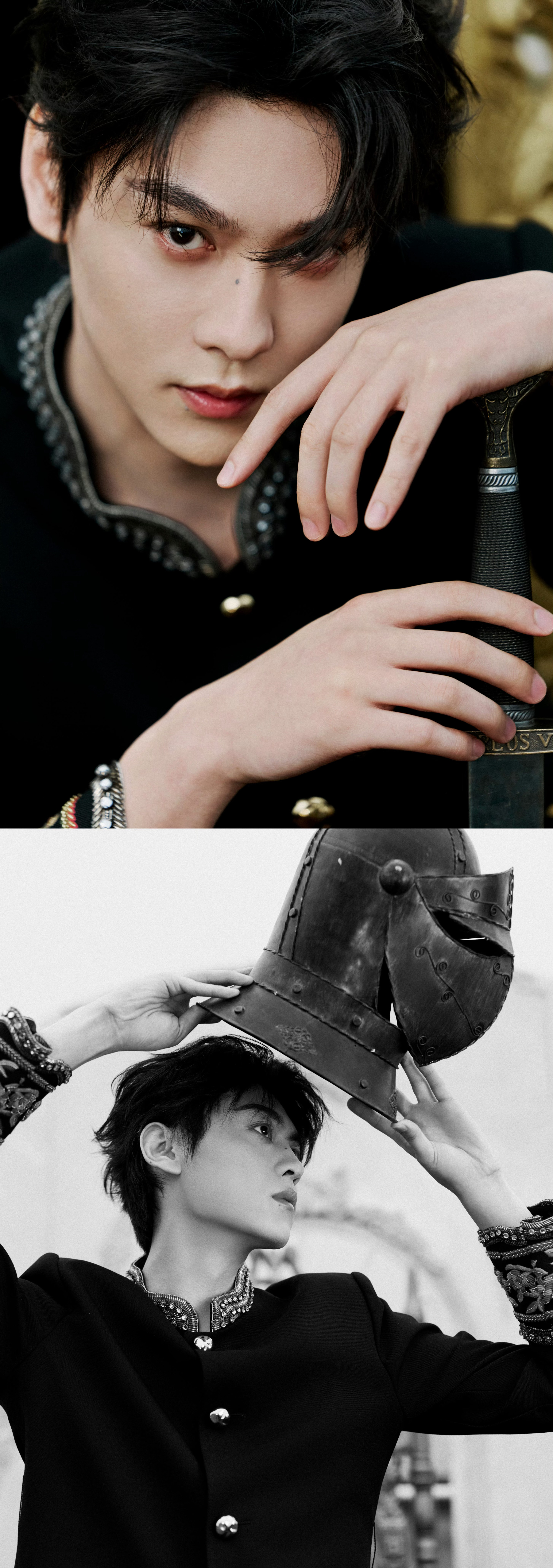 田栩宁直播 田栩宁直播造型出图，白马王子驾马而来，今天这一身很帅气很有气场 