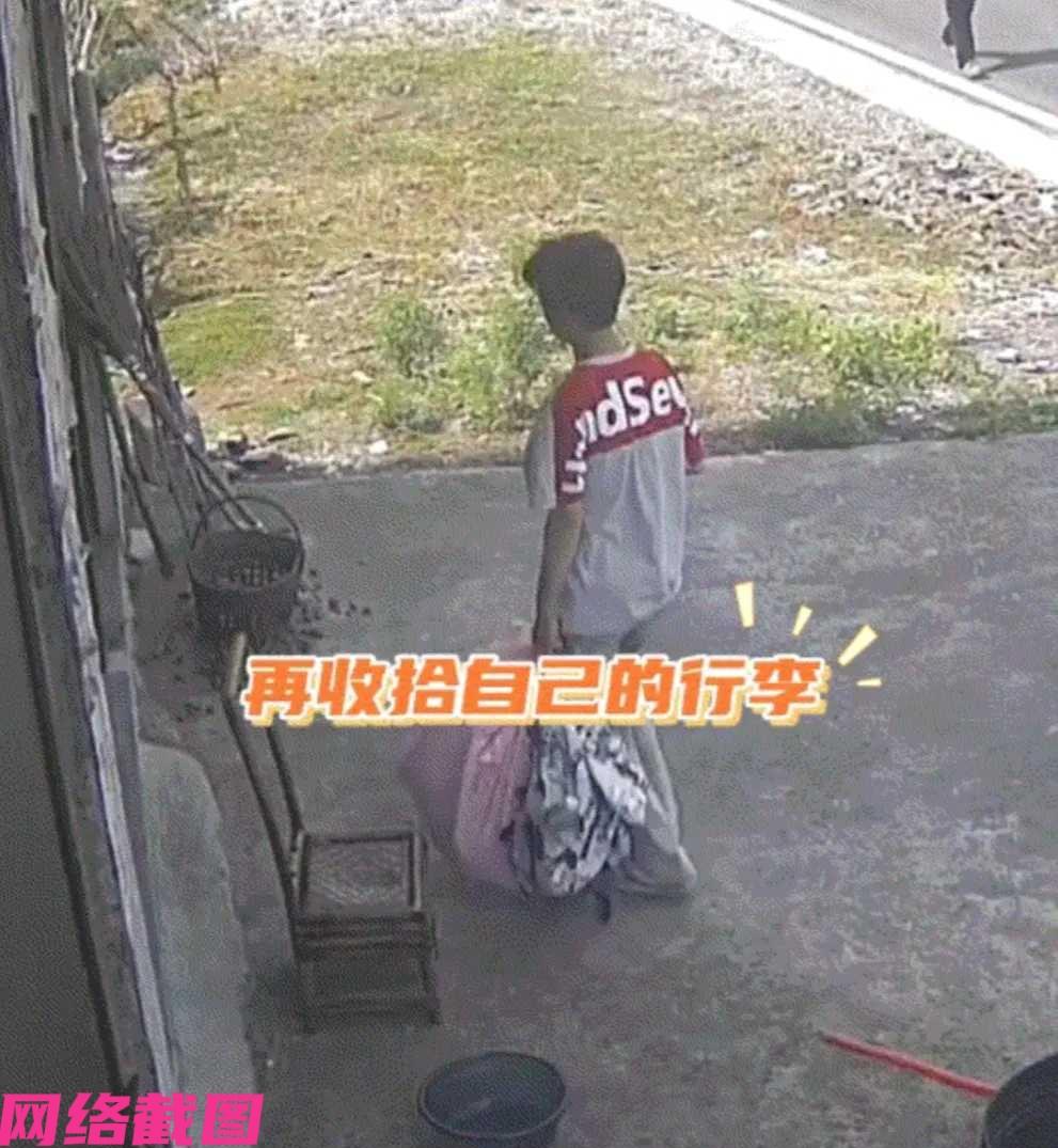 贵州有家中考结束的男生，在过后学校收拾好自己行李回家，刚到家门口就看到自己奶奶背