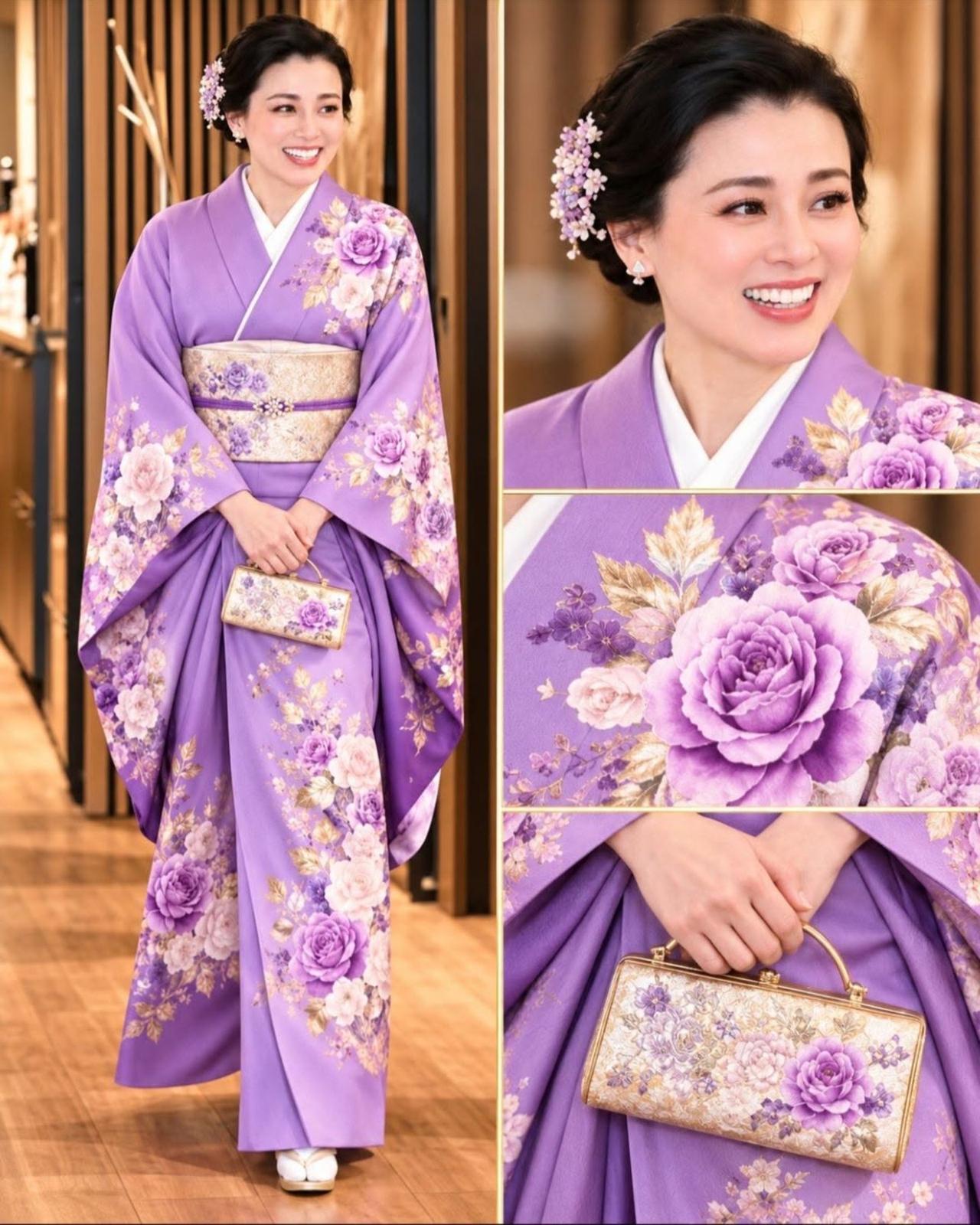 苏提达王后和服造型惊艳，笑靥如花温婉大气。苏提达出访日本，代替泰王处理外交公务，