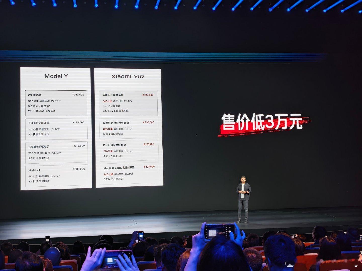 新•小米YU7标准版，售价23.35万，还有谁？小米发布会