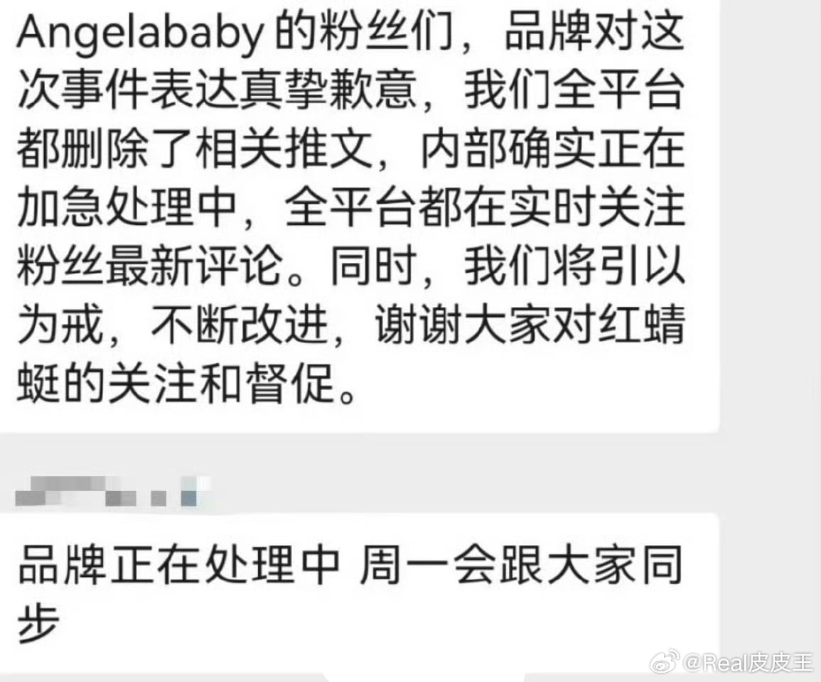 红蜻蜓向Angelababy道歉了。此前，红蜻蜓找来李菲儿推广，没想到被baby