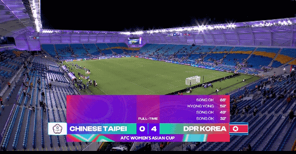 中国台北女足最终0：4不敌朝鲜女足，无缘亚洲杯附加赛直通世界杯资格，需要继续打附