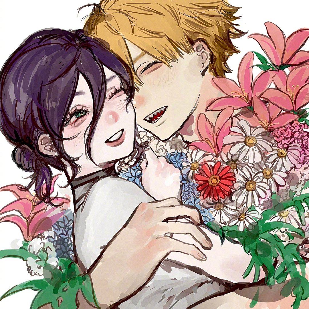 电锯人 Leigh 老师画的电蕾小情侣甜到齁了