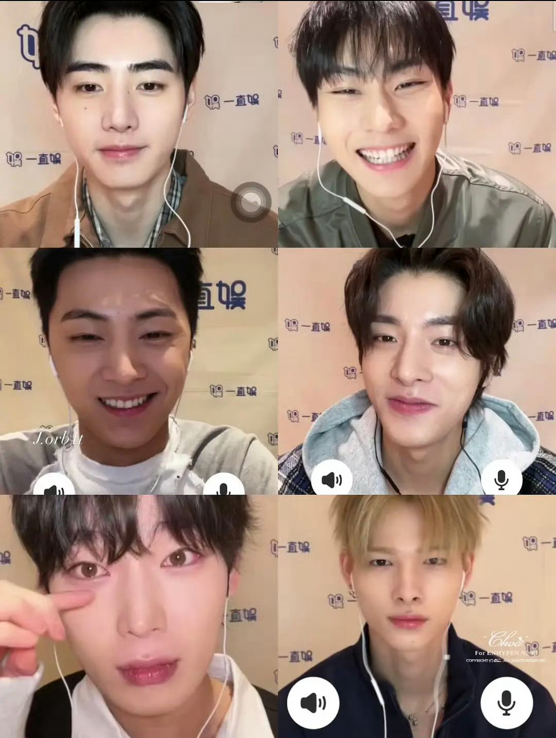 enhypen今天六人签售截图，看看状态👀梁祯元 朴综星 沈载伦 朴成训 金善