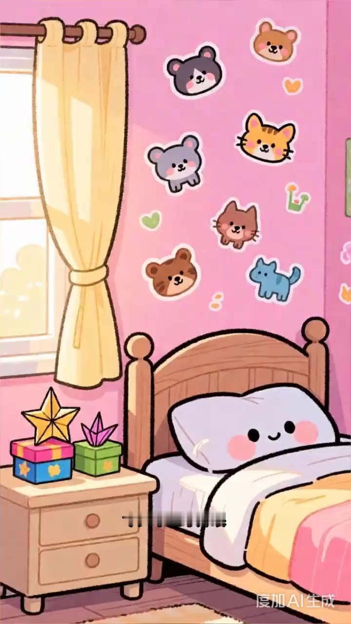 今天早上睁开眼，我发现床头多了个彩色小盒子。轻轻打开盒子，里面躺着三颗星星糖，还